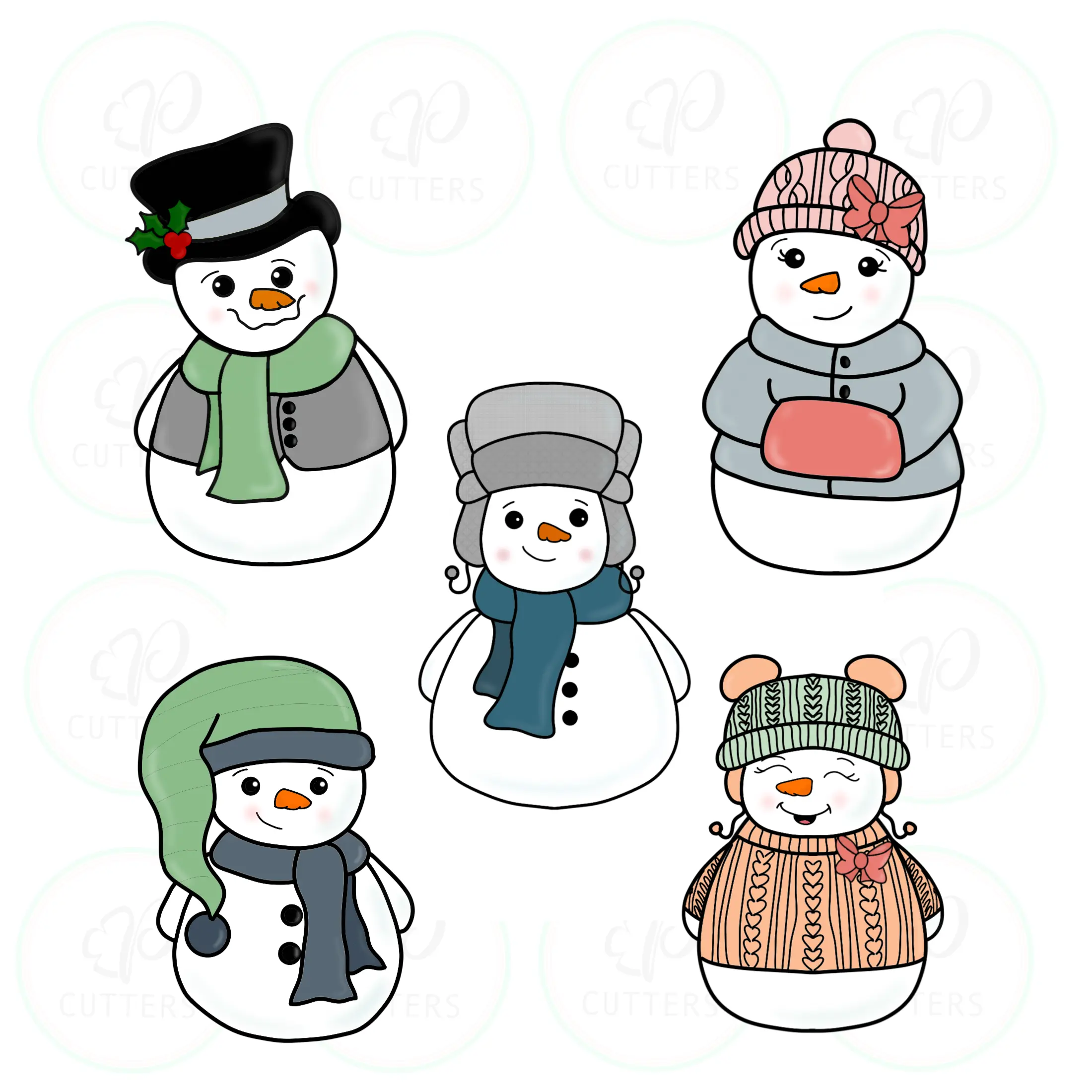 Ooh La La Snowman People Cookie Cutter