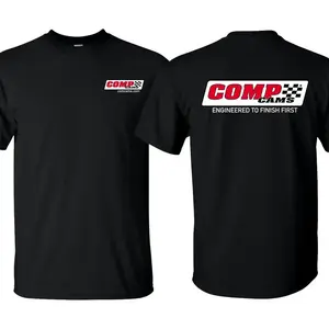 COMP Cams Racing T-Shirt Engineered to Finish First Mechanic Tee Automotive Performance Shop Shirt Premium Cotton Blend Unisex Fit for Men and Women Gift for Car Enthusiasts Racers and Mechanics Tops Womenswear Crewneck Shortsleeve