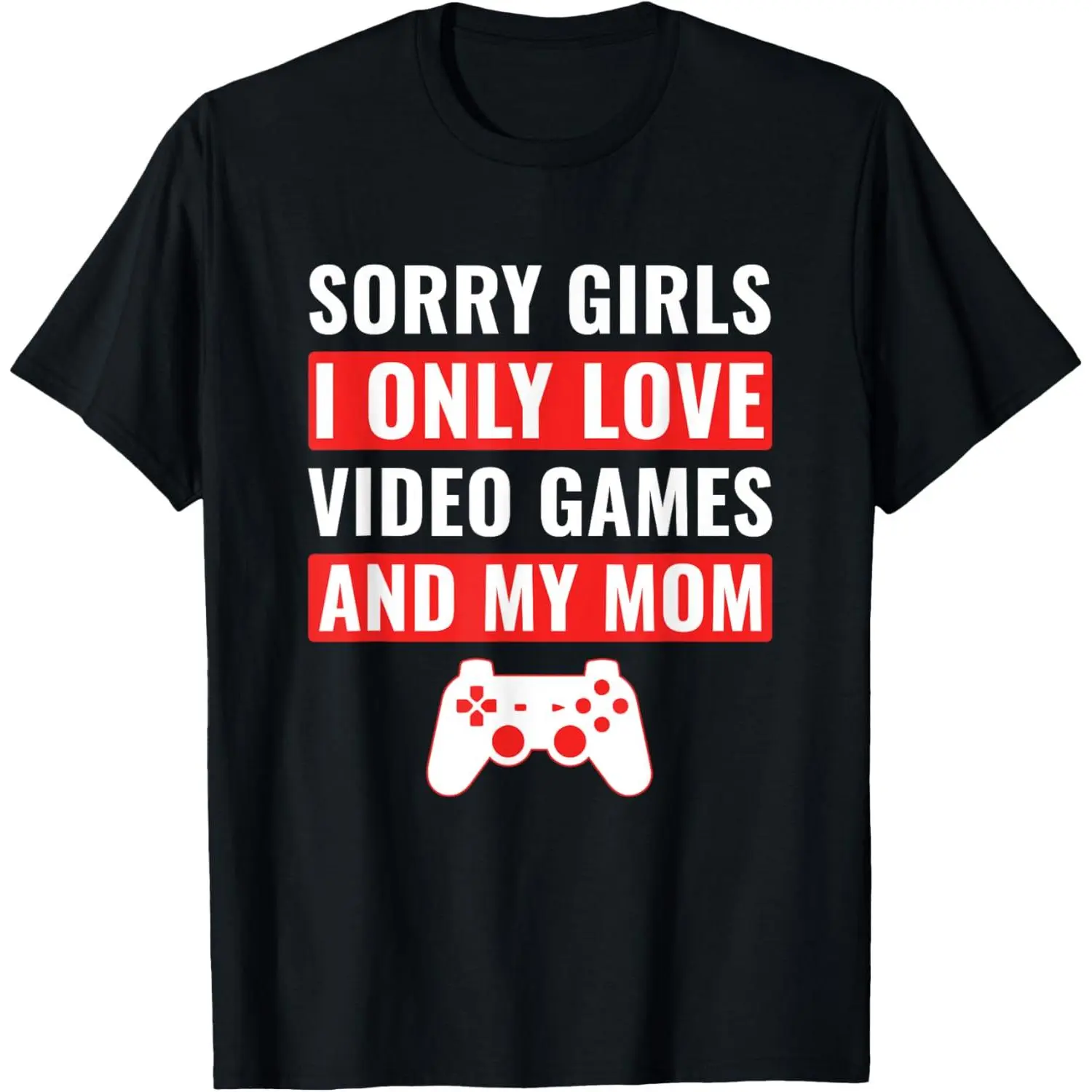 Funny Gamer Valentine's Day T-Shirt for Men, Oversized Loose-Fit 100% Cotton Art Graphic Tee, Made in USA, Fashion T Shirt