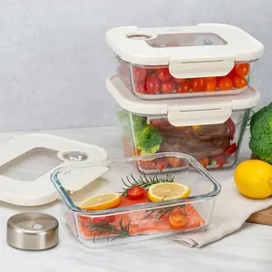 SealVax SEASON•SEAL Glass Container Bundle with Vacuum Device (1L+2M)