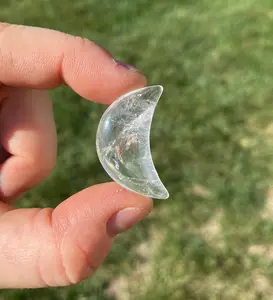 Clear Quartz Crescent Moon - Polished Crystal