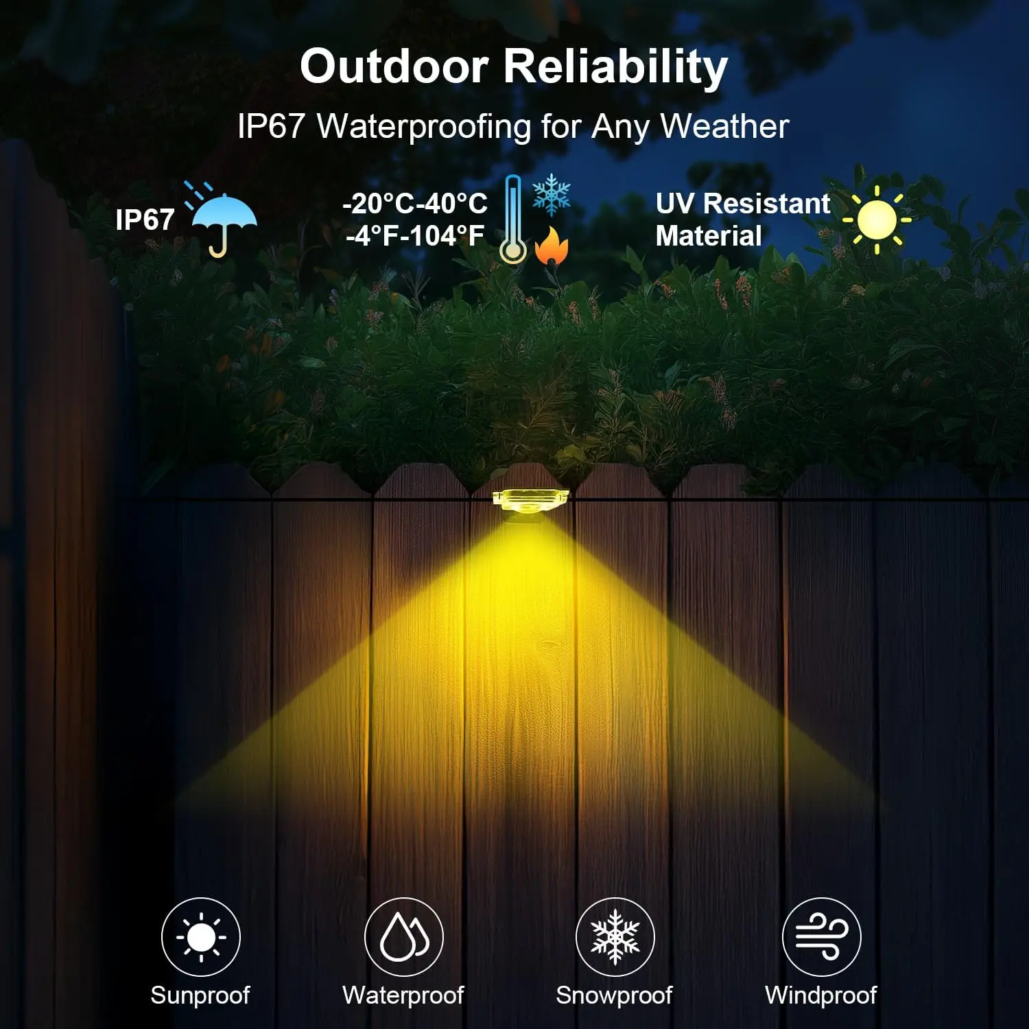 MIMIRGB Outdoor Deck Lights 100ft Smart RGBIC App Voice Control IP67 Eaves Fence Decor 4000K White Dynamic RGBWIC Effects Music Sync Easy DIY