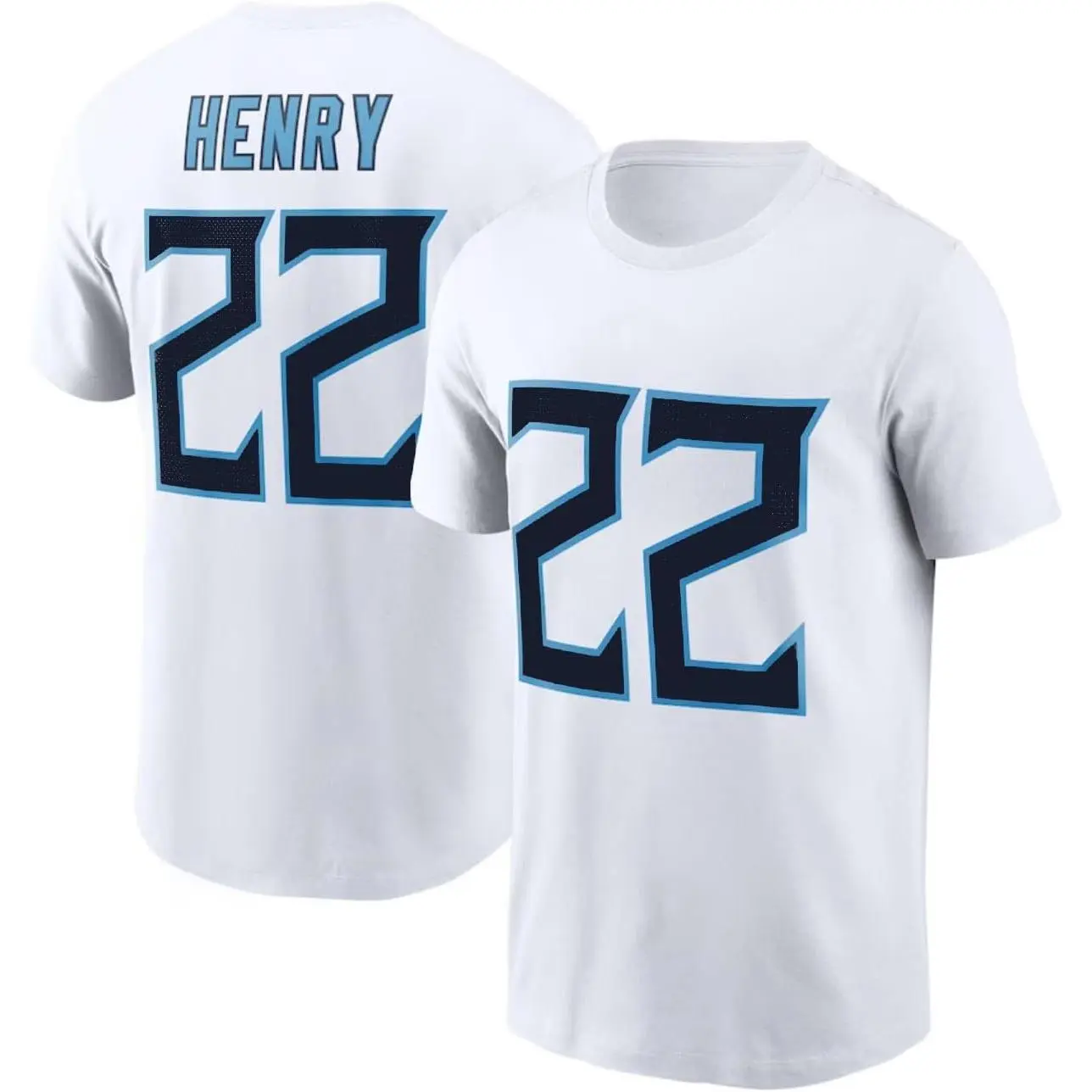 Derrick Henry #22 Tennessee Football T-Shirt Cotton Jersey