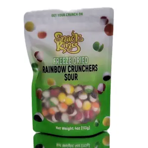 FREEZE DRIED SOUR RAINBOW CRUNCHERS 4 Oz Candy sweet crunchy candies fruity snack
