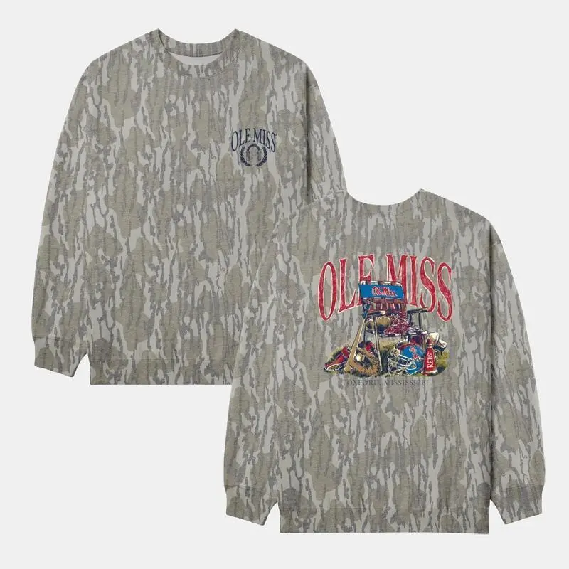 Ole Miss Lawn  Sweatshirt, Bottomland 3D Sweatshirt, Western Rodeo Graphic Sweatshirt, Gift for Men, Gift for Her