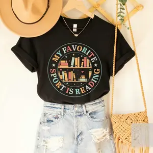 Reading T-shirt My Favorite Sport Is Reading Shirt Book Nerd Gift Bookworm Shirt Bookaholic Shirt, Bookish Gift BGP7S