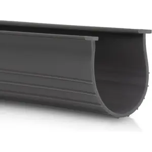 3" Garage Door Bottom Seal Weatherstrip in Grey - 1/4" T Style -  Widths(16' Wide Door)