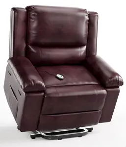 Electric Lift Recliner Chair - Heat and Massage, PU Leather Power Lift Recliner for Elderly & Mobility Impaired, Adjustable Back and Legs, Heavy Duty Lift Chair for Seniors，,outdoorfurnitureset