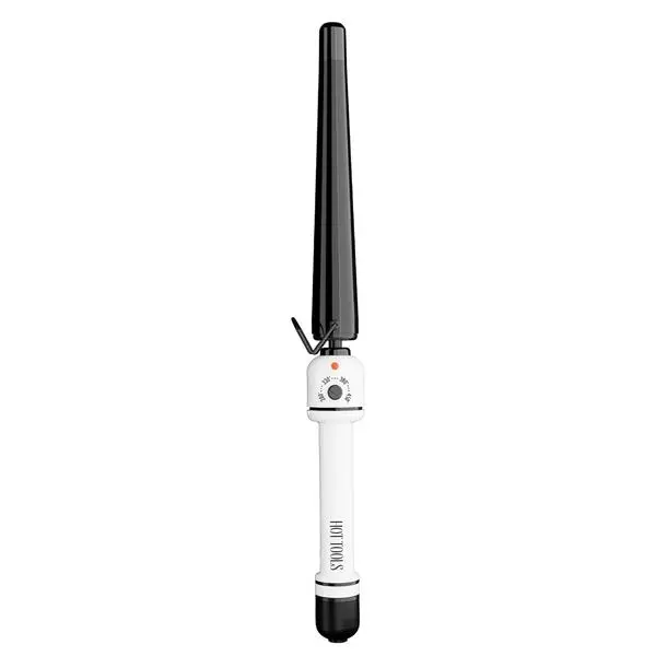 Hot Tools Professional Nano Ceramic Extra Long Tapered Curling Iron | 3/4" to 1.25" Tapered Barrel for Soft Waves & Curls, Variable Heat Settings up to 450°F, 8 Ft Cord