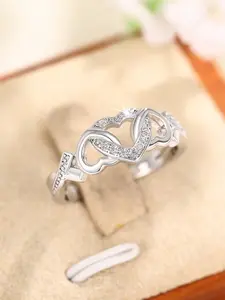 1 PC Luxury Cubic Zirconia Heart Ring For Women For Mother's Day Gift Party Jewelry