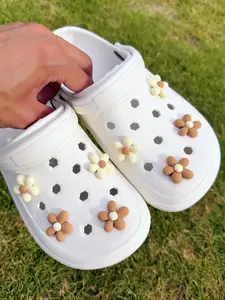 8 Piece Floral Shoe Decorations, and Flower Holes, DIY Casual Footwear Accessories, Fun Multifunctional Personalized Shoes, Perfect Gift