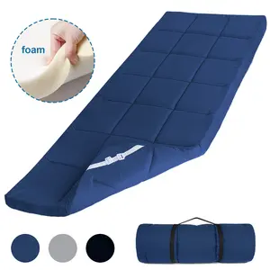 Premium Foam Camping Cot Mattress Pad Quilted Mattress Topper, 75" x 30" Thick Soft Portable Lightweight Outdoor Roll Up Mattress Pad for Adults Sleeping Mat for Car Tent Cot/RV Bunk/Narrow Twin Beds, Floor Bed for Guests Sleepover #Tiktokshopstockup
