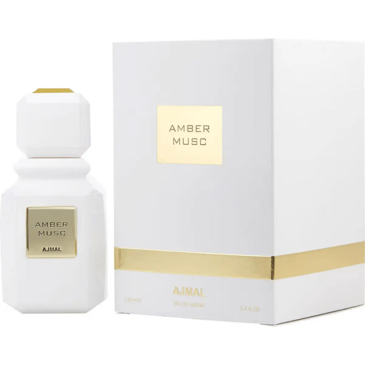 Ajmal Amber Musc Intense Eau de Parfum, a Woody Oriental Floral Fragrance with Amber, Rose, and Cedar Notes for Men and Women, 3.4 oz, Intense Perfume, Amber Floral Perfume