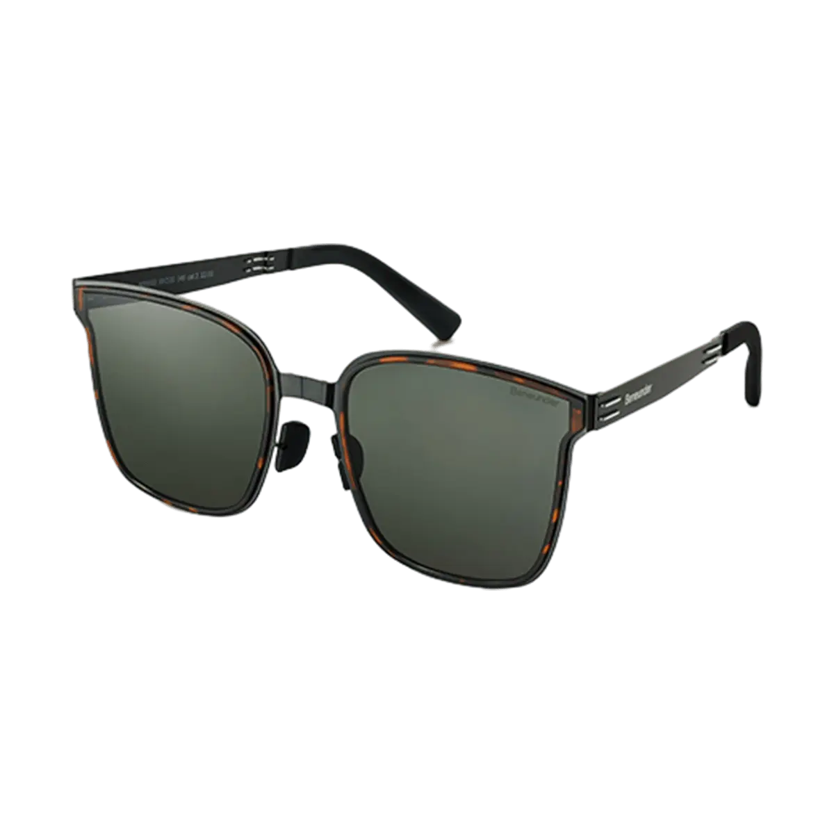 Beneunder Ultra-thin Foldable Sunglasses - Vast Rock Black