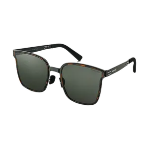 Beneunder Ultra-thin Foldable Sunglasses - Vast Rock Black