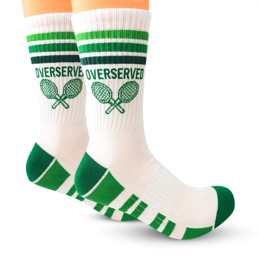 Tennis Crew Socks Men & Women Unisex Athletic Socks Green