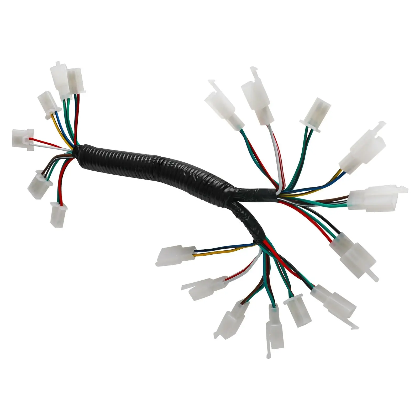 2in1 Wiring Harness Wire Loom Cable Assembly for 4WD Go Kart Karting Golf Cart ATV UTV Quad Moped Drift Trike Tricycle 4 Wheelers Mobility Motorcycle with 2 Motors and 2 Controllers