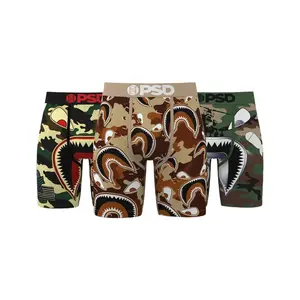 PSD Mens Warface Military Boxer Brief 3 Pack - Standard Length 7 Inch Inseam, Soft and Breathable Poly Blend Fabric