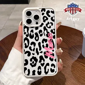 Magnetic Phone Case for iPhone 16 15 Pro Max 14 Plus 16E 13 12 11 X XS XR Leopard Mama Pattern TPU Shockproof Anti-Scratch Stylish Smartphone Cover