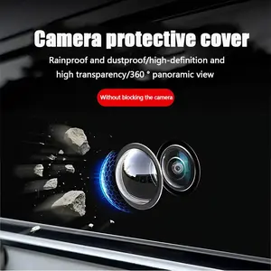 Car Camera Protective Cover, HD Panoramic Rearview Mirror Protector, Universal Car 360° Waterproof Dustproof Sandstone Impact Protection, Car Accessories