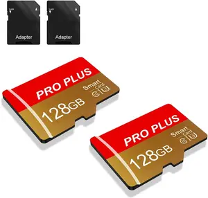 2 Pack TF Card 128GB with Adapter, High Speed Memory Card, UHS-I C10 A1 Memory TF Card for Tablet/Mobile Phone/Camera/ Audio/ Console (TF162 Red  128GB)