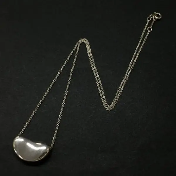 Pre-owned Tiffany&Co. Silver 925 Elsa Peretti Bean Pendant Necklace 12483429218/352207