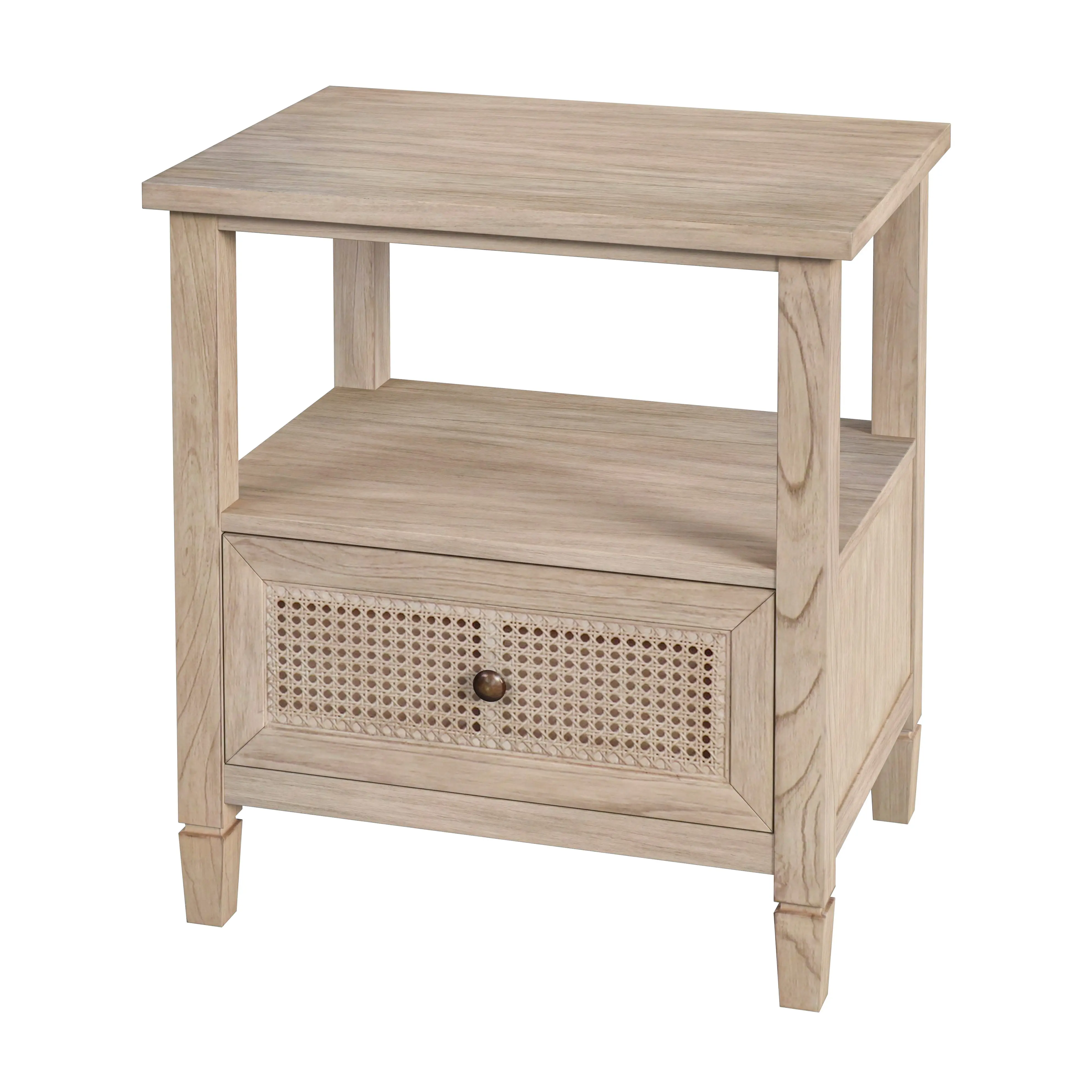 Flagstaff 1-Drawer Cane Nightstand in Natural 5727449