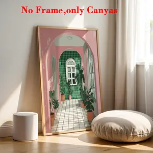 Wall Decorative Painting, Vintage Poster, Corridor Pattern, & Print, Suitable for Bedroom Living Room, Moving Gift, Unframed Art Print