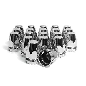 ABS Chrome Plastic 33mm Thread-on Standard Lug Nut Covers for Semi Trucks