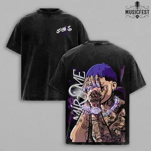 Blessd SI SABE Album Tour 2025 Tee Washed – Vintage Heavy Cotton Oversize Unisex T-Shirt, Latin Rap Hip-Hop Music Streetwear, Retro Graphic Fan Gift Top, 2025 Tour Edition High Street Fashion Merch