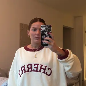 Oversized Cherry Cotton Crewneck