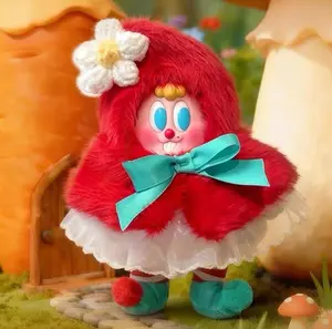 MINISO Carrot Street Fairytale Dreamland Vinyl and Plush Keychain Blind Box,Cute Plush Design For Bag Decoration Key Accessory Suitable For Daily Carry Gift,Christmas Gifts,New Year Gifts,Single Box(Height 5.9")