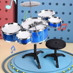 Educational Jazz Drum Set, Realistic Music Jazz Drum Percussion Toy, Ideal for Amateur Enthusiasts and Holiday Activities, Realistic Sound