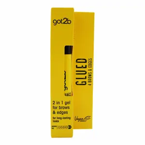 Schwarzkopf Got2Be Glued 2in1 Brows & Edges Gel Makeup Smooth 0.5 fl oz Clear Gel for Flawless Brows & Edges Water-resistant Eyebrow Tint