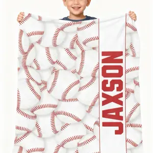 Custom Baseball Blanket, Personalized Kids Blanket, Sports Blanket, Custom Gift, Plush Blanket, Soft Cozy Throw, Personalized Baseball Team
