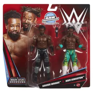 New Day (Xavier Woods & Kofi Kingston) - WWE Main Event 2-Packs 25 Mattel WWE Toy Wrestling Action Figures