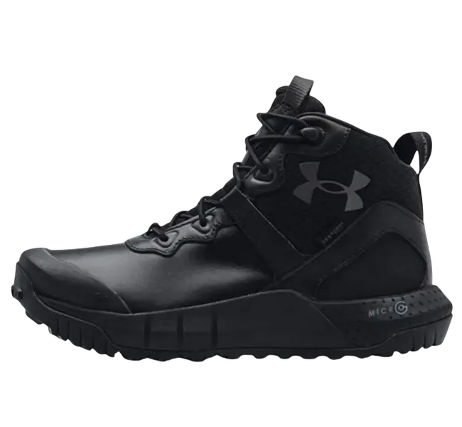 UNDER ARMOUR WOMENS BOOTS BLACK TACTICAL UA W MG VALSETZ MID LTHR WP 3024335-001