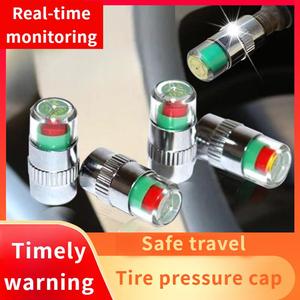Automobile Wireless Tire Pressure Cap Valve Tire Pressure Gauge Monitor External Tire Cap Vacuum Pressure Detection Warning Cap