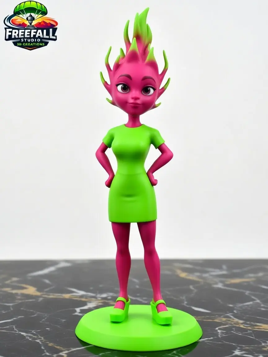 DRAGONELLA-Freefall Studio AI Fruit Drama Produce Posse 3D-Printed Characters for Desk Decor TikTok Shop Exclusive