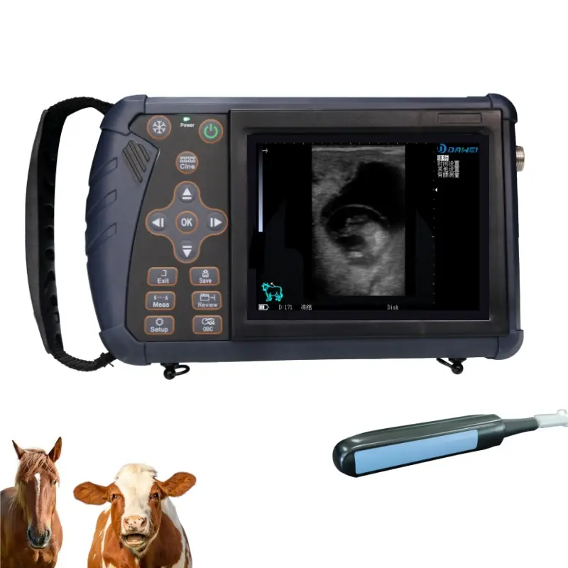 Digital Portable Vet Ultrasound Machine - Dawei S1 with 6.5MHz Rectal Probe for Cattle, Horse Pregnancy Detection