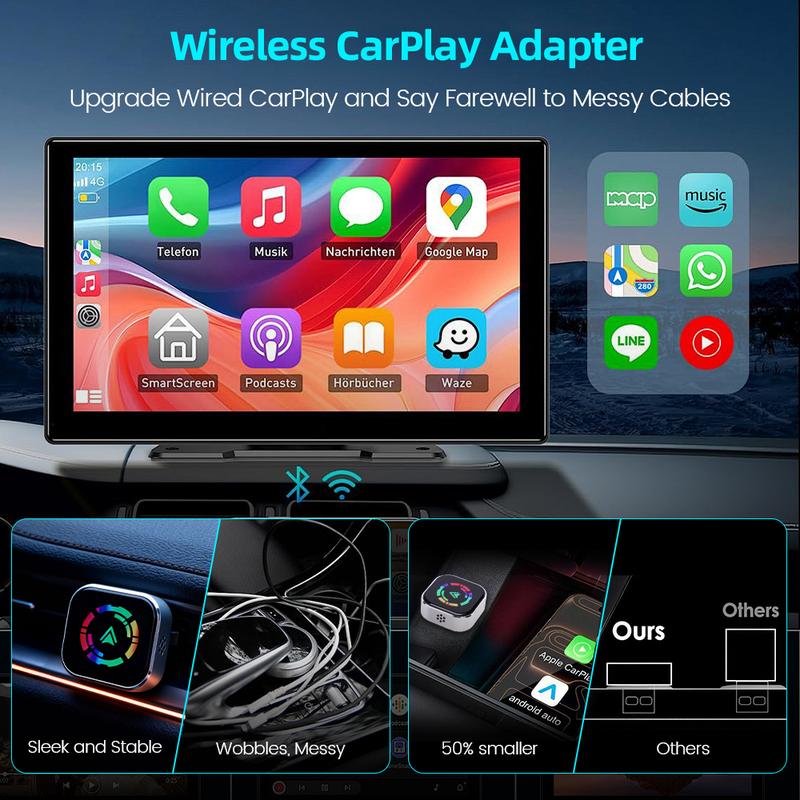 2026 Wireless carplay Adapter for iPhone/Android - Fast Connection,No Latency,Hands-Free Call wireless adapter Electronic Charger carplay dongle
