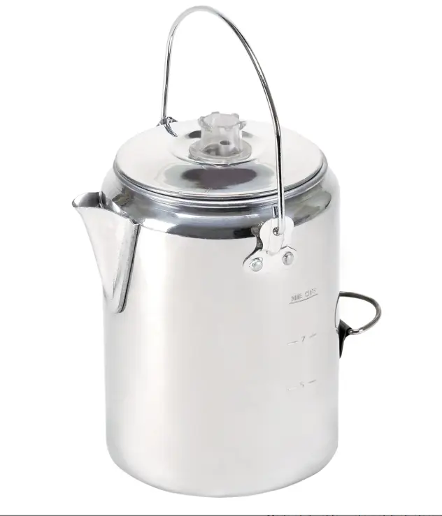 Aluminum Percolator Coffee Pot with Wire Handle