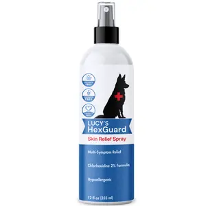 Lucy's Pet Skin Relief Spray for Dogs & Cats - Fast-Acting Itch, Rash, Hot Spot, Allergy & Pyoderma Relief I Hypoallergenic I 12oz