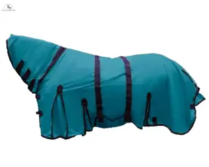 Durable Mesh Combo Fly Summer Sheet with Belly Guard and Combo Neck Cover for Horses - Mosquito Protection UV Blocking Premium Quality Materials Breathable Mesh Adjustable Fit Perfect for Summer Riding