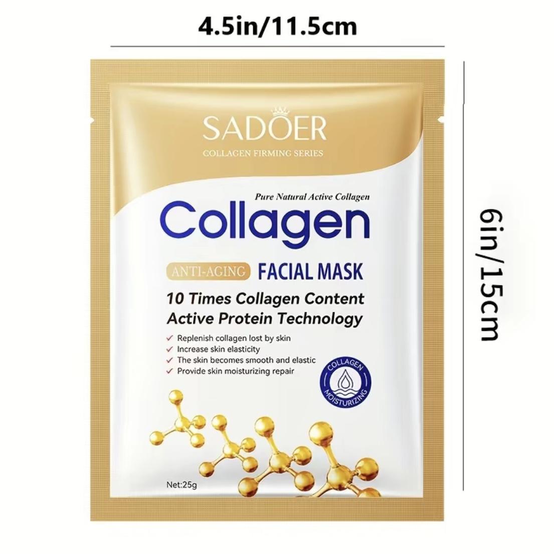 10/20/40PCS Collagen Face Mask, Skincare with Collagen Components, Collagen Content, Moisturizing, Hydrating, Moisture and Moisturizer, Deep Hydration Tightening, Smooth, Gentle, Non-Irritating Facial Light Beige Formula, Portable Travel Pack