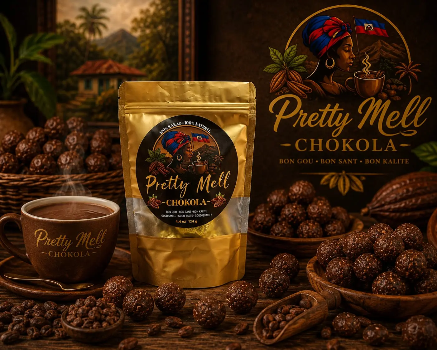Pretty Mel-CHOKOLA-4 BALLS 4.4 OZ