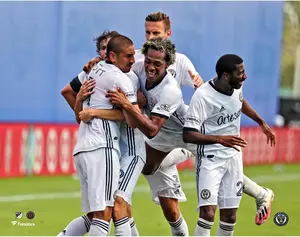 Philadelphia Union Unsigned MLS is Back Goal vs. New York City FC Celebration Photograph