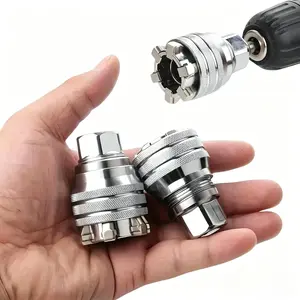 Multi - Function Universal Socket Wrench Tool - Universal Maintenance Tool, 10mm-19mm Adjustable Universal Socket Wrench, Universal Socket Tool for 3/8" Drive Ratchet Torque Wrench & Power Drill