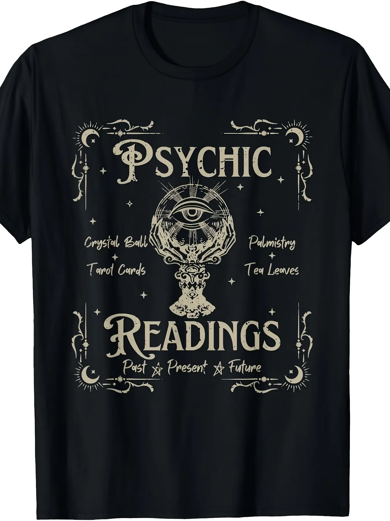 Psychic Readings Fortune Teller Chiromancy Palm Re unisex soft cotton short sleeve t shirt, vintage graphic casual tee for men women teens, perfect birthday holiday gift for camping travel gym daily street  wear