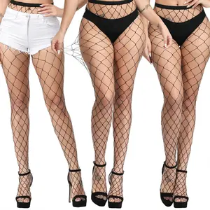 Adjustable Fishnet Stockings for Women Small Medium Large Hole Choices Stretchy Tights High Waist Mesh Pantyhose for Daily Wear